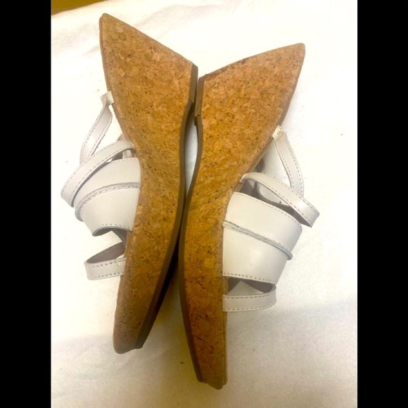 White Mountain White Leather Scrap Sandals - Picture 3 of 7